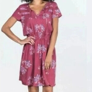 Matilda Jane Womens Make Believe Art Class Mini Dress Floral Short Sleeve Siz…